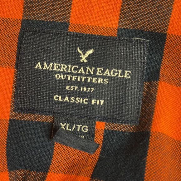 American Eagle Shirt Mens Medium Classic Fit Long Sleeve Plaid Button Down XL - Picture 3 of 4
